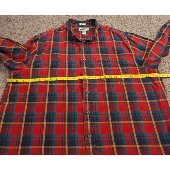 Men's Duluth Trading Free Swingin' Plaid Flannel Untucked Shirt Big & Tall 2XLT - Picture 4 of 6